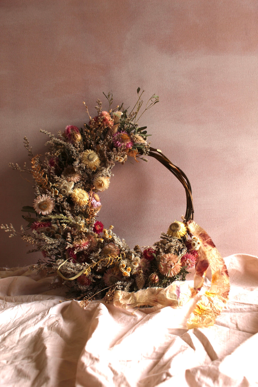 Crescent moon wreath