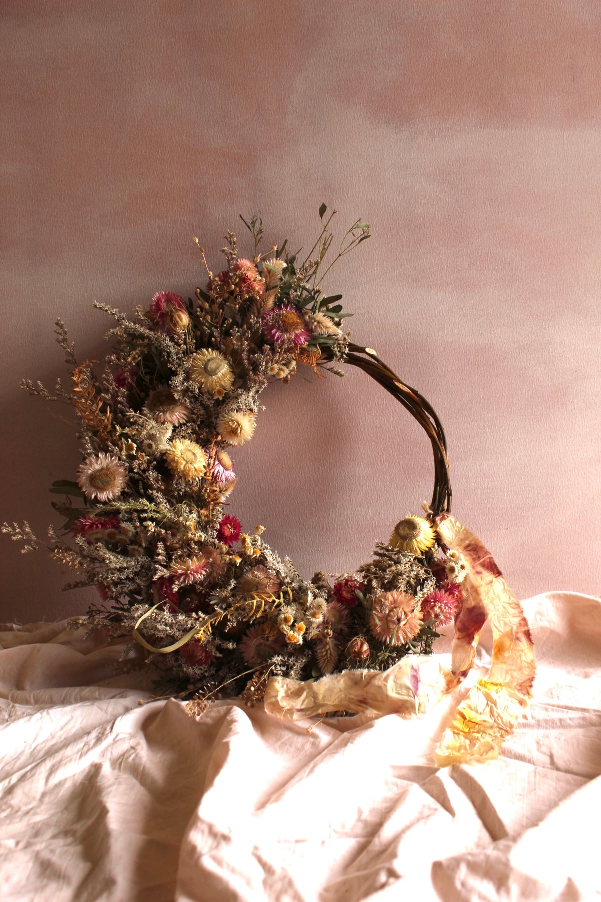 Crescent moon wreath