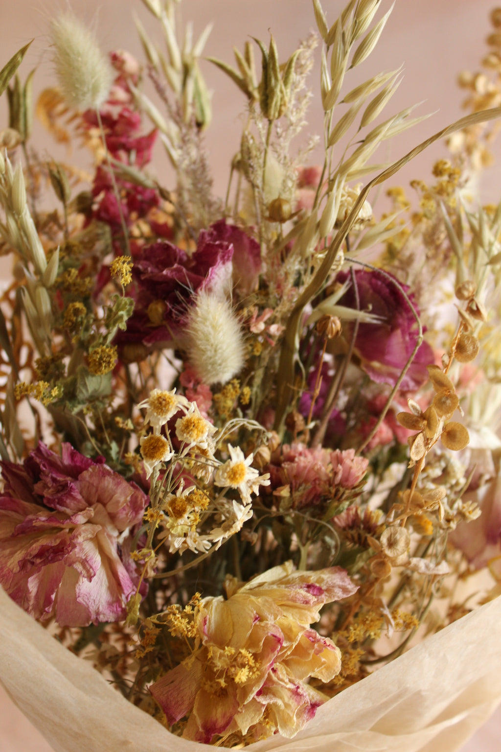 Dried flower bouquets