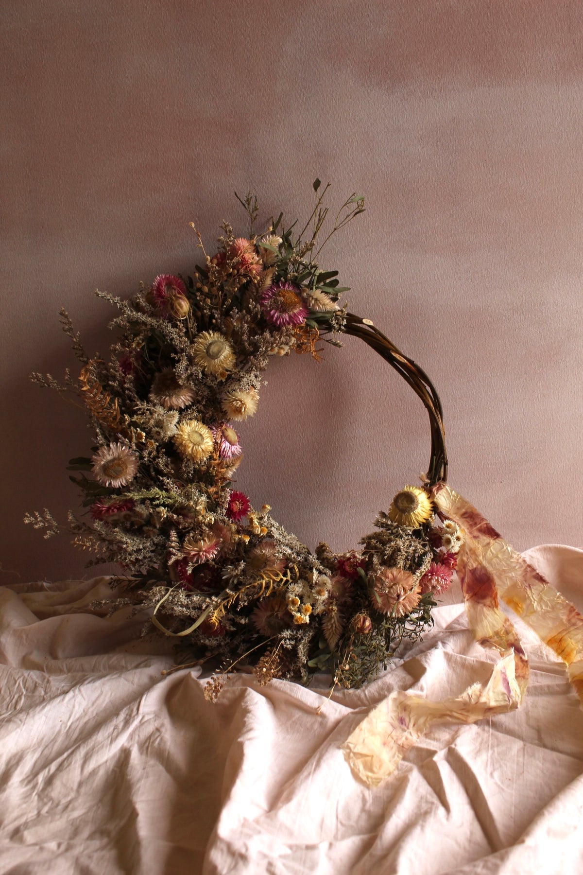 Crescent moon wreath
