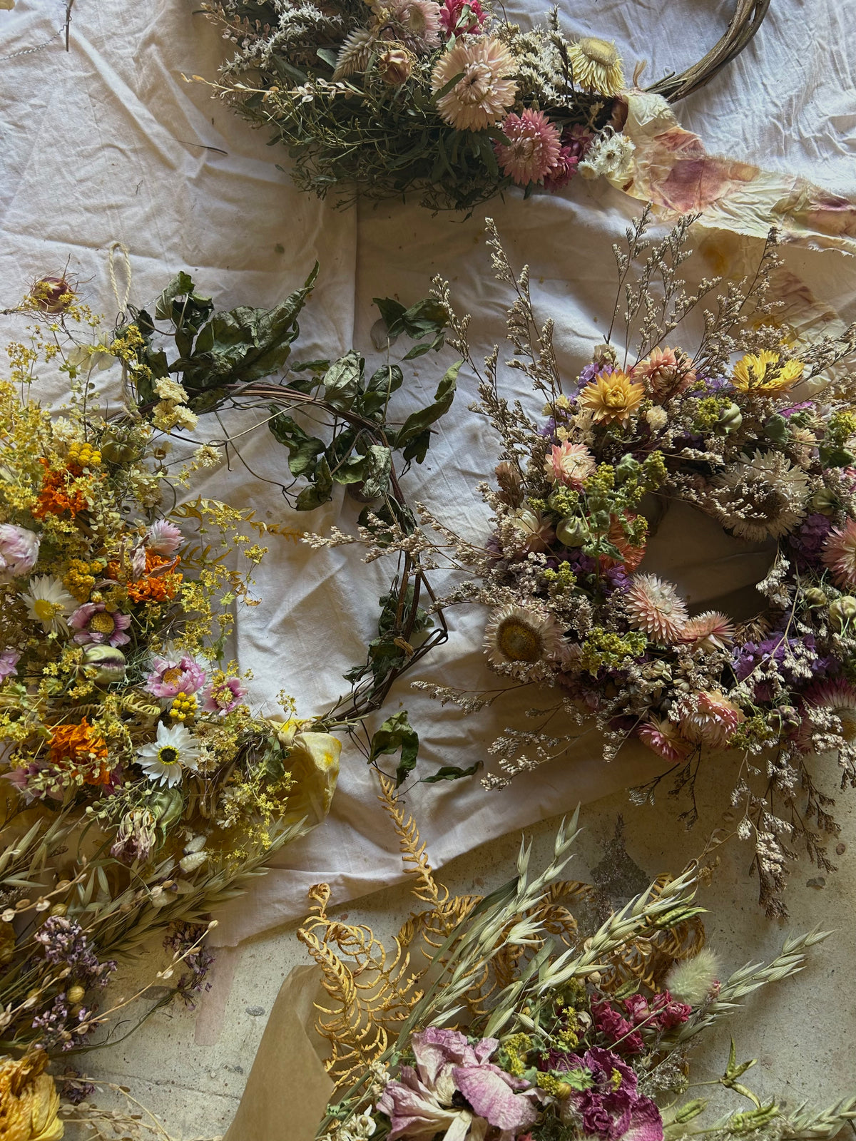 Golden magic wreath