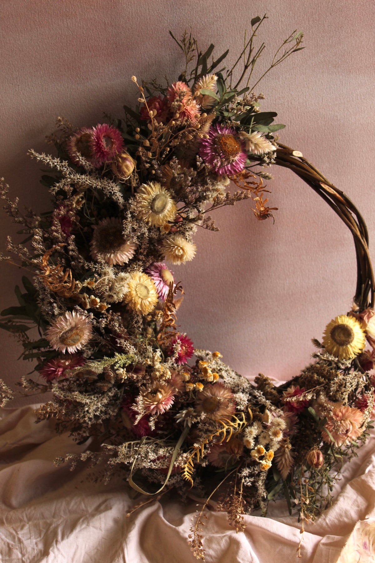 Crescent moon wreath